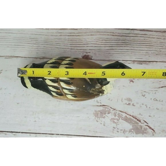 Gorgeous Wooden Duck Decoy 7" Colorful Hand Painted Shelf Sitter Home Décor - Picture 8 of 10